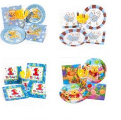 decoration anniversaire enfant 1 an garçon fête naissance garçon deco idee vaisselle jetable