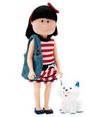 poupée fille amanda et son chat cadeau noel anniversaire fille 6 ans,7 ans, 8 ans et plus poupée originale