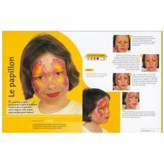 maquillage facile fille papillon livre pour apprendre à maquiller visage fille en papillon explications par étapes