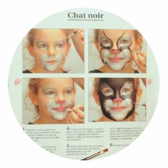 maquillage un visage d'enfant en chat les explications en photo facile avec peu de matériel