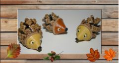 bricolage pour enfant hérisson pomme de pin automne facile pas cher