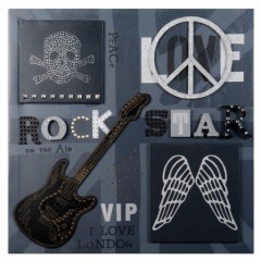 tableau rock noir et blanc decoration murale chambre ado pas cher original cadeau.jpg