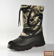 bottes de neige pour fille ou garçon pas cher style camouflage pas cher confortable soldes petit prix tendance facile à enfiler chaude.jpg