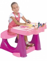 table de coloriage dessin ecriture devoir princesses disney table avec banc intégré pour fille de 3 à 8 ans.jpg