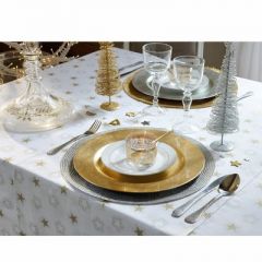 decoration assiette sous assiettes doré ou argenté pour table de fête noel reveillon nouvel an vaisselles de decoration, nov. 2010