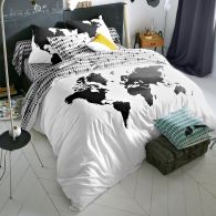 housse de couette ado adultes carte du monde housse voyage tendance mode cadeau pas cher 1 personne 2 personnes 140 x 200, 220 x 240