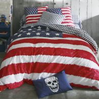 housse de couette drapeau us drapeau américain mode jeune ado housse 140 x 200, 220 x 240, housse mode ado lit 1 place, 2 place drapeau us deco tendance