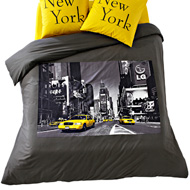 housse de couette new yord avec taie d'oreiller pour ado adultes voyage ny city linge de lit new york city