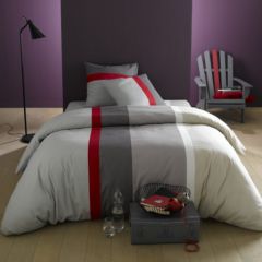 housse de couette imprimé rayures enfant ado adultes rouge gris 140 x 200, 200 x 200, 220 x 240, lit 1 personne, lit 2 personnes.jpg
