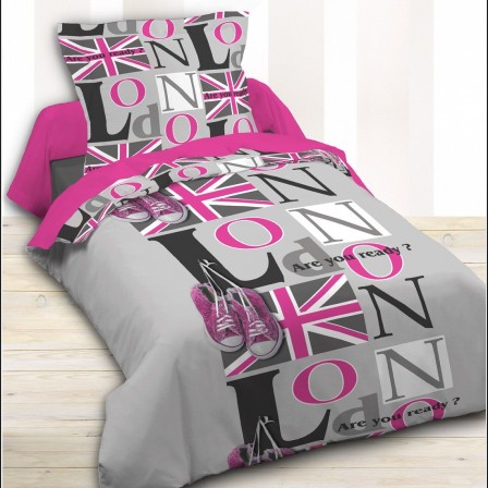 housse_couette_london_140_x_200_grise_et_rose_avec_texte_London_are_you_ready_et_baskets_paillettes_rose_housse_de_couette_rose_pour_fille_12_ans__13_ans_14_ans__15_ans__et_plus_140_x_200.jpg