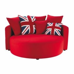 canape deco anglais arrondie 2 à 3 places pour chambre ado salon ambiance british fauteuil union jack