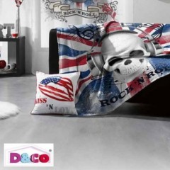 plaid deco anglais tête de mort et deco anglais cadeau ado noel anniversaire deco appartement chambre salon british pas cher.jpg