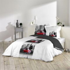 housse de couette 2 personnes LONDON mini austin housse originale deco anglaise rouge blanche noir fantaisie imprimée 220 x 240 parure taie + housse pas cher.jpg