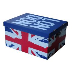 boîte de rangement en carton accessoires deco et rangement pas cher deco anglaise et union jack