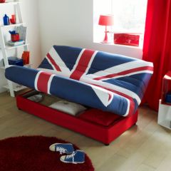 canape banquette couchage ado 2 places housse union jack pour deco anglaise