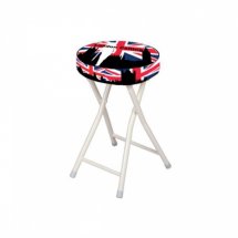 tabouret pliant pour s'assoir ou decorer ambiance british drapeau union jack deco anglaise