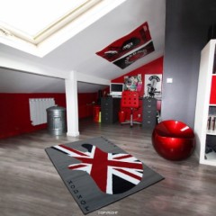 tapis drapeau anglais original rectangulaire protection sol avec guitare et drapeau anglais pour jeune pas cher original.jpg