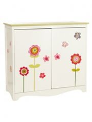 meuble bas chambre fille fleuri blanc et deco meuble deux portes rangement deco fille