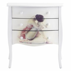 commode en bois blanche avec danseuse en tutu rose pour aménager une chambre de danseuse classique original.jpg