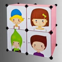 meuble rangement chambre fille garçon modulable avec porte amovible 4 blocs de rangement à assembler pas jeu chambre enfant salle de jeu.jpg