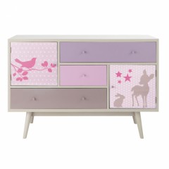 meuble rangement fille rose mauve avec dessin pour chambre romantique fille.jpg