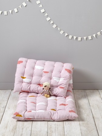 coussin de sol grand modèle rose