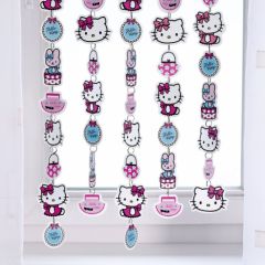 rideau deco hello kitty personnage hello kitty guirlande pour fenêtre