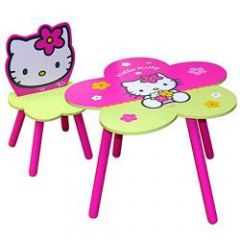 table et chaise fleur hello kitty pour chambre de fille decoration chambre helllo kitty pas chère pour fille