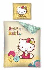 parure couette hello kitty jaune paille avec kitty imprimé et texte hello kitty avec bouton housse de couette 140 x 200.jpg