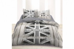 so british deco anglaise linge de lit housse de couette parure pas cher drapeau anglais ton gris blanc noir top tendance petit prix cadeau adulte ado housse + taie d'oreiller.jpg