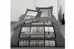 house de couette fantaisie 220 x 240 parure 3 pièces housse + taie d'oreiller pas cher tendance moderne gris mode jeune adulte ado.jpg