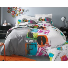 housse de couette colorée 140 x 200, 200 x 200 et 220 x 240 pas chere moderne linge de lit ado adulte vitaminée avec texte imprimé housse fantaisie.jpg