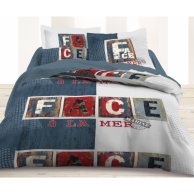 housse de couette imprimé avec texte face à la mer thème marin housse couette parure avec taie d'oreiller lit 2 places 220 x 240 housse original et tendance jeune.jpg