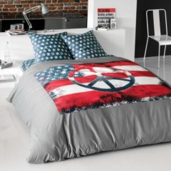 housse de couette drapeau et peace and love modele tendance pour junior ado adulte 140 x 200, 200 x 200, 220 x 240.jpg