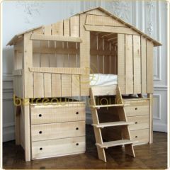 lit cabane enfant 1 place lit enfant forme cabane en bois à peindre à customiser pour pirate chevalier princesse lit enfant 3 ans, 4 ans, 5 ans 6 ans, lit 90 x 190 cabane.jpg