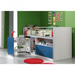 lit combiné en acier et bois bleu pour garçon lit combiné et compact pour gain de place moderne mode tendance junior ado pas cher.jpg