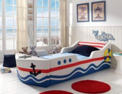 lit bateau pour jeune corsaire ou pirate lit garçon original enfant thème marin mer navigation