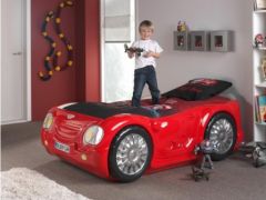 lit voiture rouge lit voiture de course cars pour garçon lit 1 personne enfant garcon 4 ans, 5 ans, 6 ans, 7 ans, 8 ans