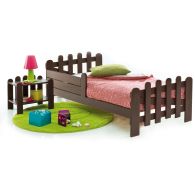 lit original nature pour fille lit barriere de securité intégré esprit nature