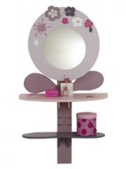 chevet à fixer au mur avec miroir pour chambre de fille deco originale