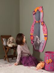 miroir chambre fille grand format forme poupée pour chambre de fille