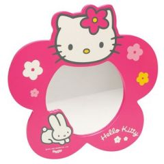 miroir hello kitty en forme de fleur rose pour decoration murale hello kitty