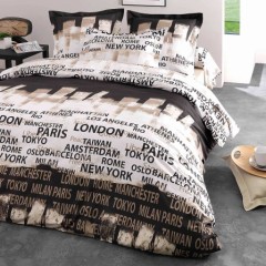 housse-de-couette-imprimee-ville et capitale noire et marron 220 x 240 pas cher housse texte usa.jpg