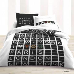 housse de couette new york message tableau affichage aéroport destinatination ville noir et blanc 220 x 240.jpg