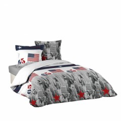 housse de couette us building et drapeau amérain grise blanche bleur rouge 220 x 240 lit 2 places etats unis USA.jpg