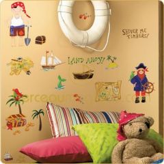 sticker autocollant pour décor de pirate chambre enfant