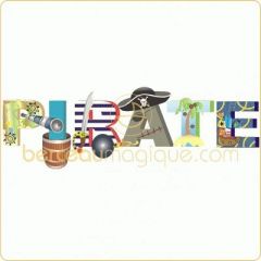 sticker message pirate origina pour deco à l'horizontale pour meuble mur decoration de pirate pas chère