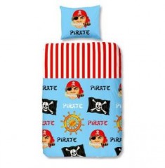 Pirate housse de couette lit 1 personne avec taie d'oreiller linge de lit pour pirate chambre enfant pas cher.jpg
