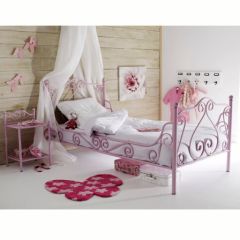 lit princesse lit en fer forgé avec voile pour chambre de princesse