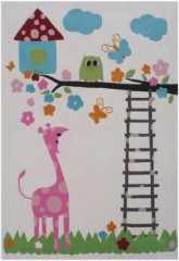 Tapis pour enfants muticolore rectangulaire 135x190cm animaux girafe chouette original couleurs pastels pour les petits.jpg